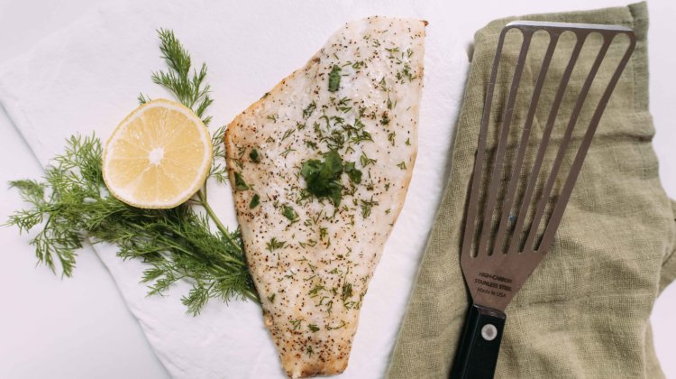 Mediterranean Sea Bass with Dill & Caper Sauce