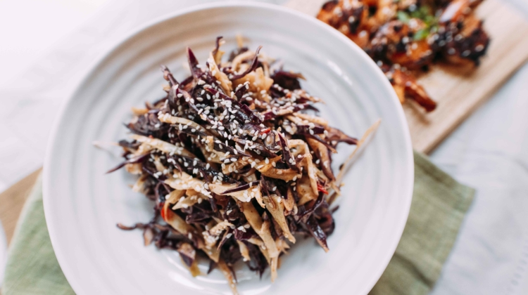 Almond Butter Sesame Slaw