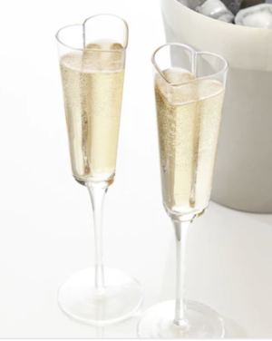 Heart Shaped Champagne Glasses
