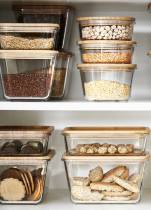 Tupperware With Bamboo Lids