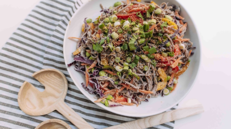 Almond Butter Buckwheat Noodle Bowl