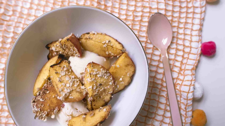 Healthy Peach Crumble
