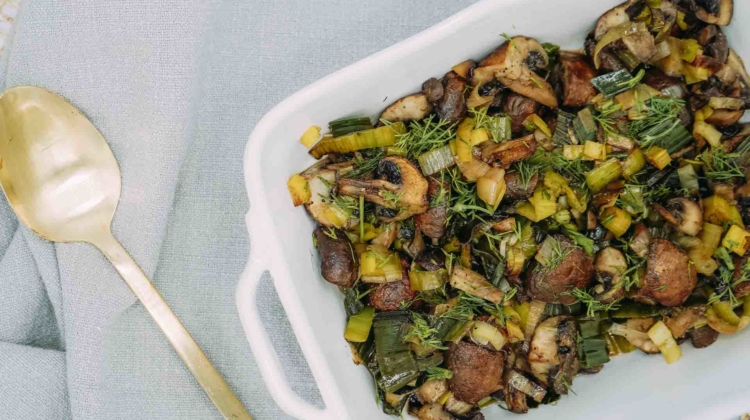 Roasted Mushroom Zucchini and Leek