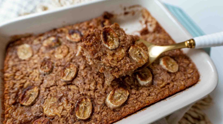 Banana Maple Oatmeal Bake
