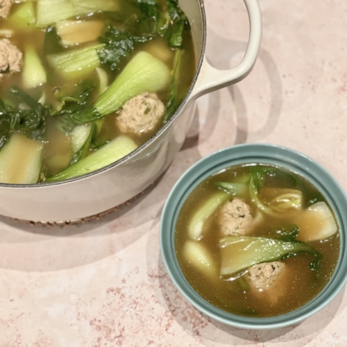Asian Chicken Meatball Soup Glw