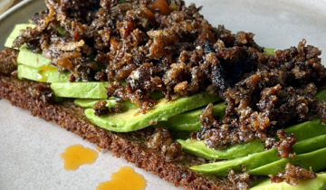Crispy Sardine Avocado Rye Toast
